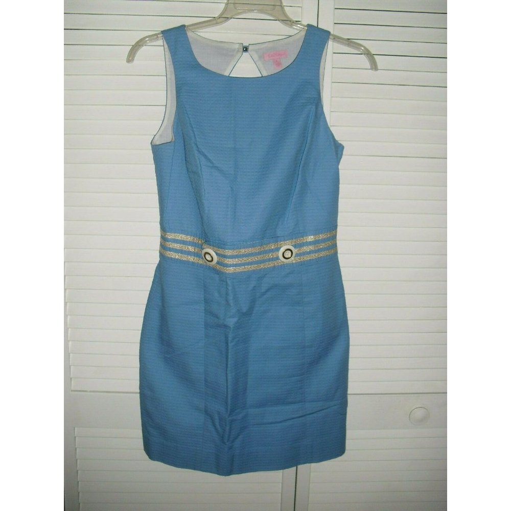 Lilly Pulitzer Kirkland Blue Sailor Shift Dress 6